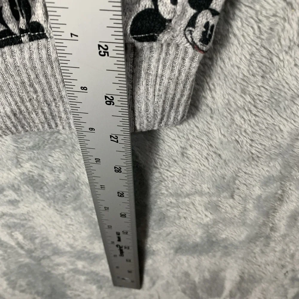 Disney Mickey Mouse Women's Pajama Pants M PJ Jogger Gray Black Sleepwear Lounge - Picture 10 of 11